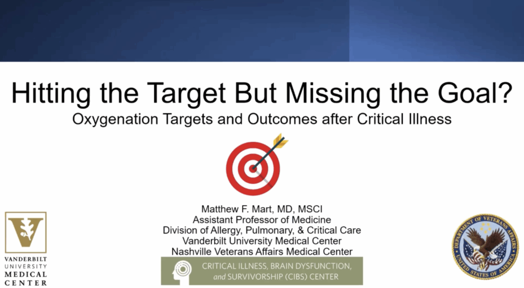 Oxygenation Targets and Outcomes after Critical Illness